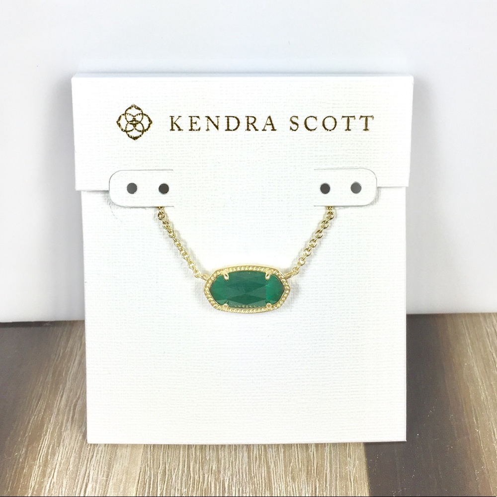 Kendra Scott Elisa cat’s eye emerald necklace